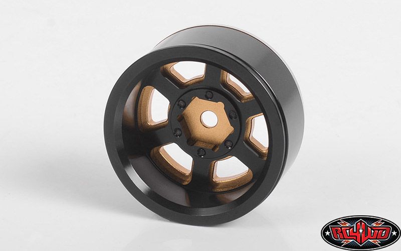 RC4WD 1.55" Six-Spoke Single Internal Beadlock Wheel (Gold) (1)