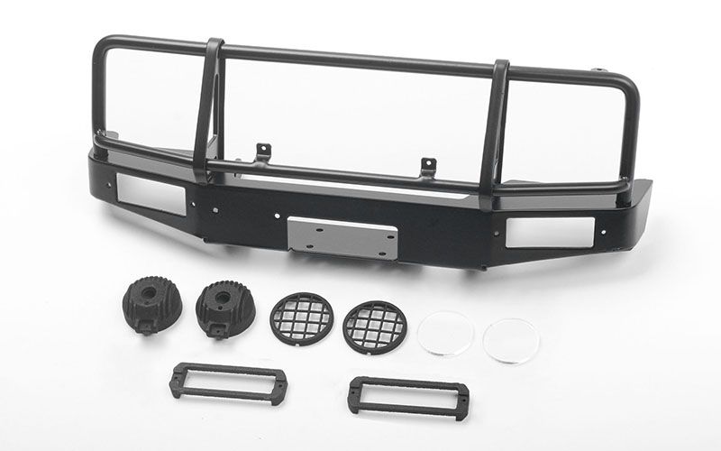 RC4WD Trifecta Front Bumper w/ Round Lights for Capo Racing Samurai 1/6 RC Scale Crawler (Black)