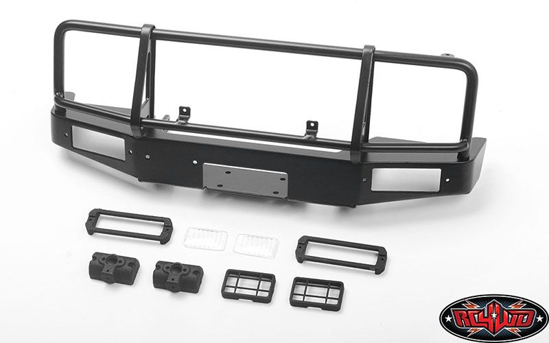 RC4WD Trifecta Bumper w/ Square Lights for Capo Racing Samurai 1/6 RC Scale Crawler (Black)