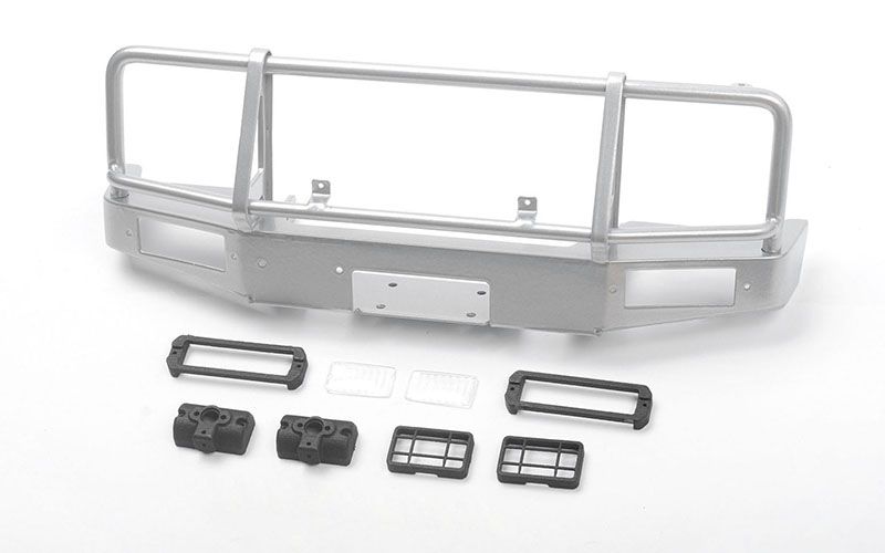 RC4WD Trifecta Bumper w/ Square Lights for Capo Racing Samurai 1/6 RC Scale Crawler (Silver)