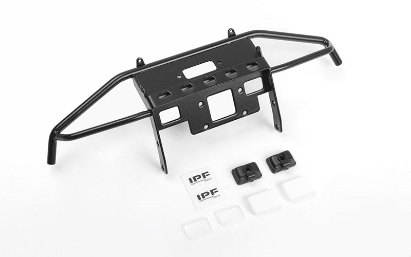 RC4WD Guardian Steel Front Winch Bumper w/ IPF Lights for Axial 1/10 SCX10 II UMG10 (Black)