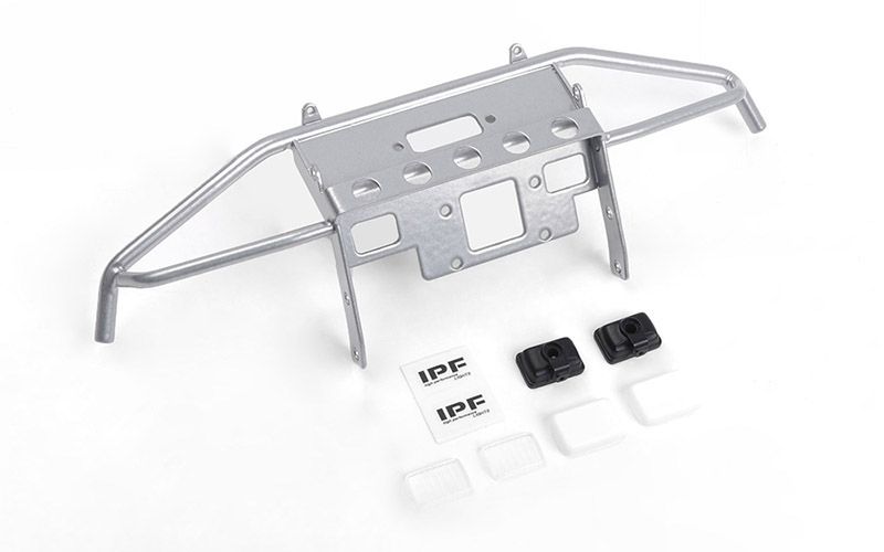 RC4WD Guardian Steel Front Winch Bumper w/ IPF Lights for Axial 1/10 SCX10 II UMG10 (Silver)
