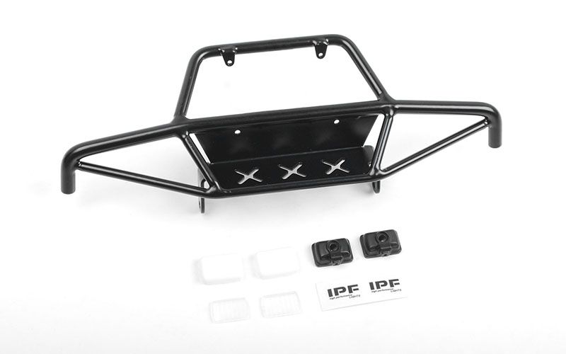 RC4WD Tri-X Steel Stinger Front Bumper w/ IPF Lights for Vanquish VS4-10 Origin Body (Black)