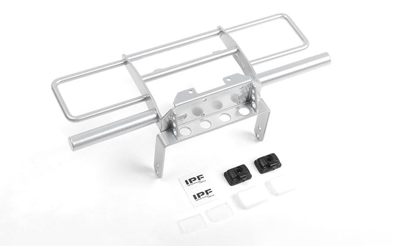 RC4WD Oxer Steel Front Winch Bumper w/ IPF Lights for Vanquish VS4-10 Origin Body (Silver)