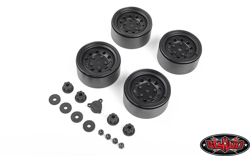 RC4WD 2.2" Burato Beadlock Wheels With Center Caps (Black) (4) - Click Image to Close