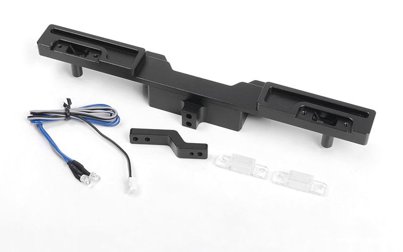 RC4WD Oxer Steel Rear Bumper w/ Towing Hook, Brake Lenses and LED Lights for Traxxas Mercedes-Benz G 63 AMG 6x6