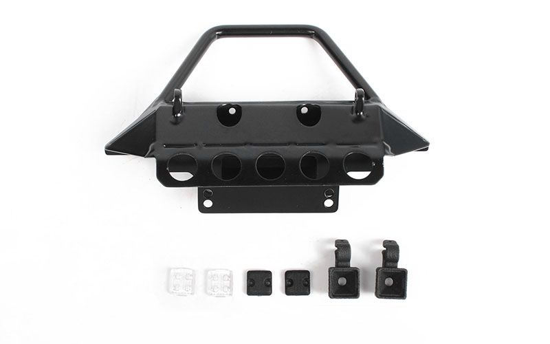 RC4WD Rough Stuff Metal Front Bumper w/ Flood Lights for Axial 1/10 SCX10 III Jeep JLU Wrangler