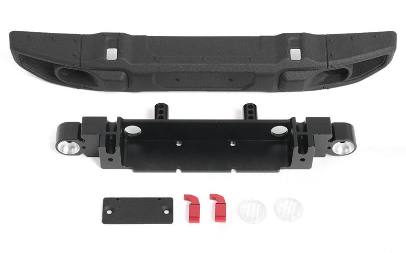 RC4WD OEM Wide Front Bumper w/ License Plate Holder for Axial 1/10 SCX10 III Jeep JLU Wrangler