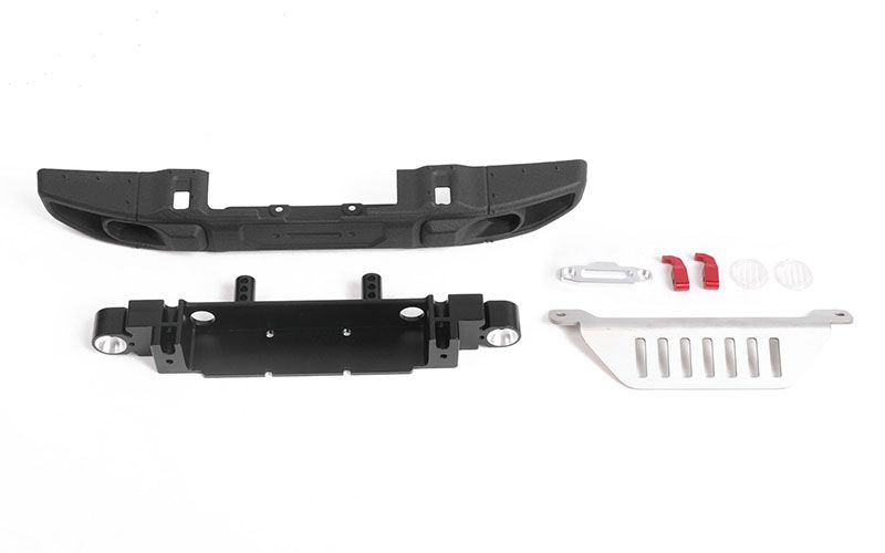 RC4WD OEM Wide Front Winch Bumper W/ Steering Guard for Axial 1/10 SCX10 III Jeep JLU Wrangler