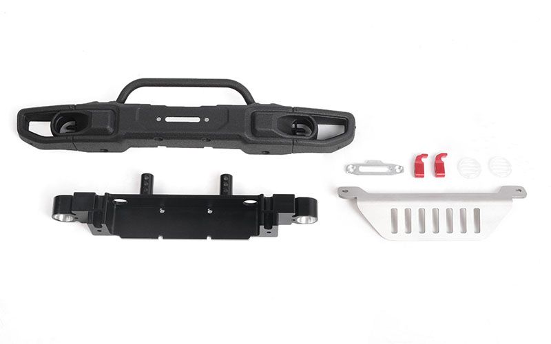 RC4WD OEM Wide Front Winch Bumper W/ Steering Guard for Axial 1/10 SCX10 III Jeep JLU Wrangler (B)