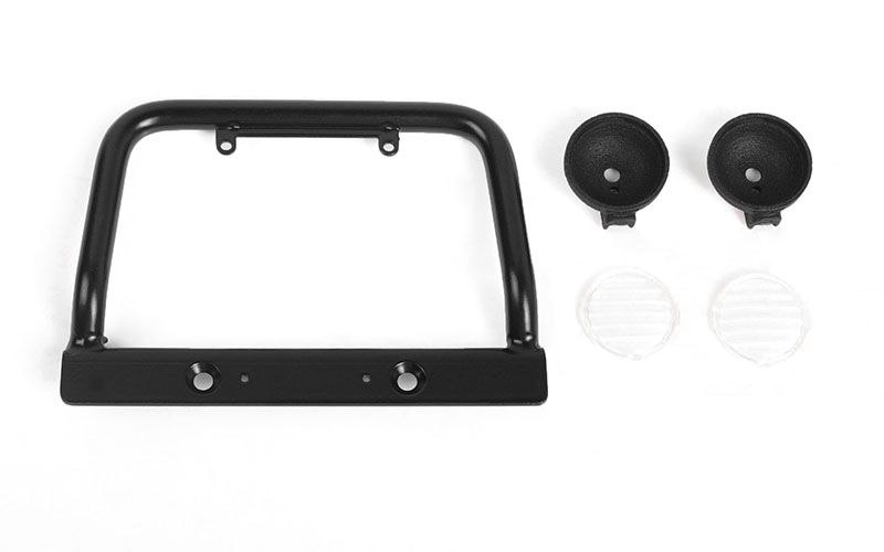 RC4WD Steel Push Bar Front Bumper W/ Clear Flood Lights