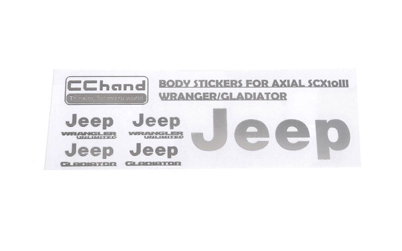 RC4WD Metal Logo Decal Sheet Jeep (Gladiator/Wrangler) (Silver)