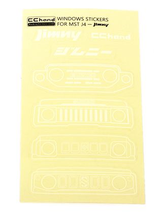 RC4WD Grille Option Window Decal Sheet for MST 4WD Off-Road Car Kit W/ J4 Jimny Body (White)