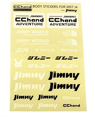 RC4WD Logo Decal Sheet for MST 4WD Off-Road Car Kit W/ J4 Jimny - Click Image to Close