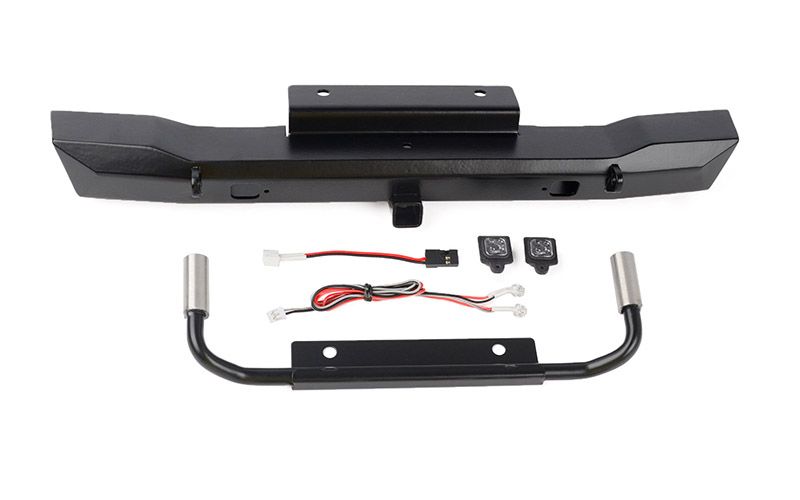RC4WD Eon Metal Rear Bumper w/LED and Dual Exhaust Axial SCX6
