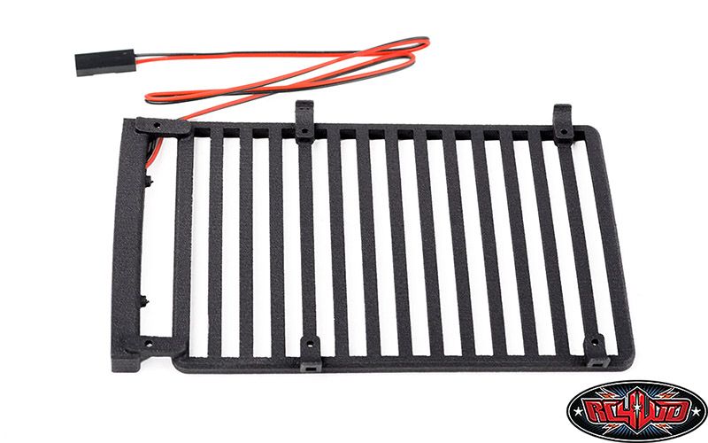 RC4WD Flat Roof Rack w/LED Light Bar - Axial SCX2 Jeep Wrangler