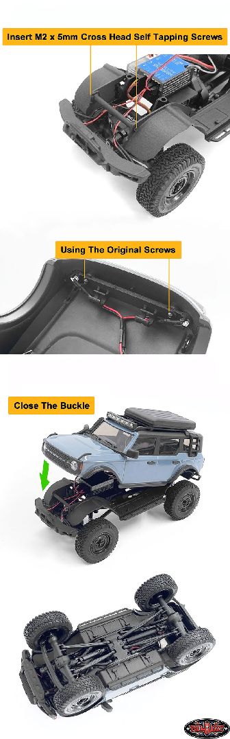 RC4WD Inner Fender Set for Axial SCX24 2021 Ford Bronco