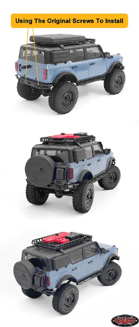 RC4WD Rear Tube Bumper for Axial SCX24 2021 Ford Bronco