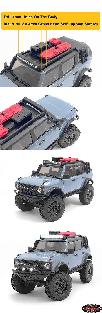 RC4WD Roof LED Light Bar for Axial SCX24 2021 Ford Bronco - Click Image to Close