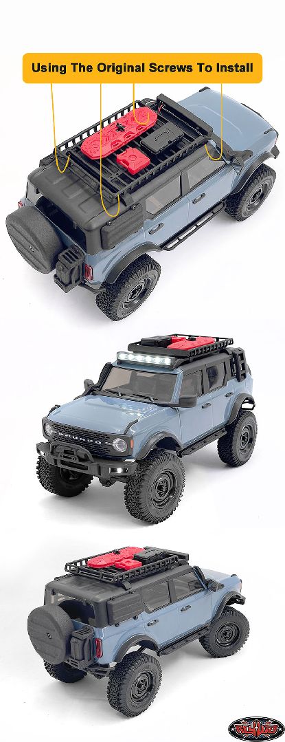 RC4WD Tube Rack w/LED for Axial SCX24 2021 Ford Bronco