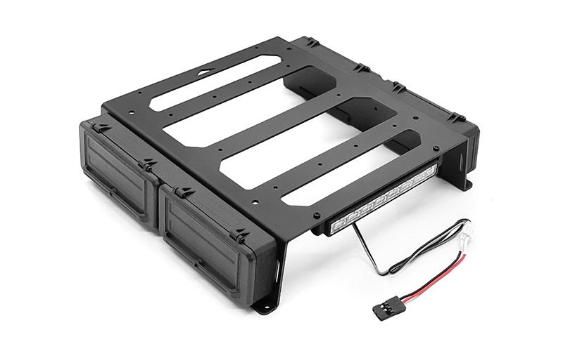 RC4WD Rear Bed Rack & Tool Box W/ Light Bar for Vanquish VS4-10
