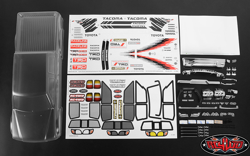 RC4WD 2001 Toyota Tacoma 4 Door Body for TF2 LWB 313MM/12.3"