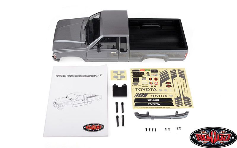 RC4WD 1987 Toyota XtraCab Hard Body Complete Set (Grey) - Click Image to Close