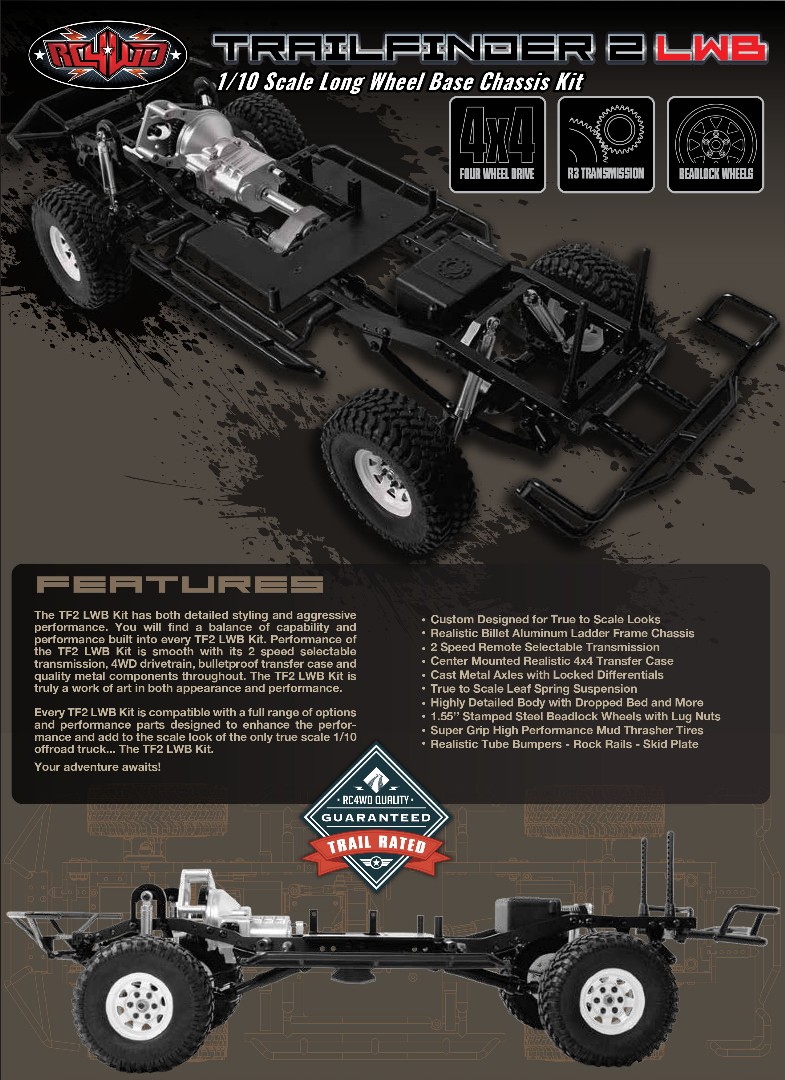 RC4WD TF2 LWB 1/10 scale chassis kit