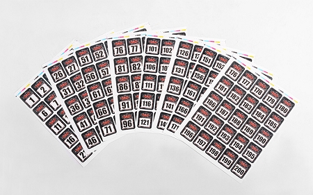 RC4WD Event Numbers Decal Sheets (1-200)