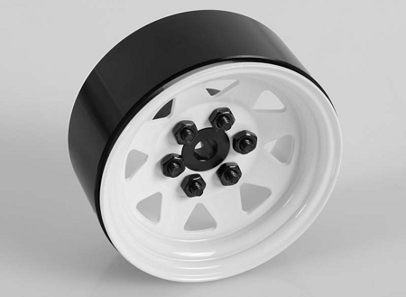 RC4WD 1.9" 6 Lug Wagon Single Steel Beadlock Wheel (White) (1)