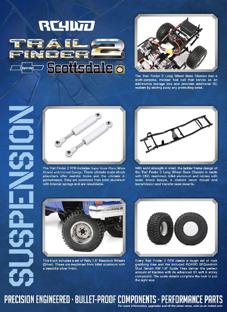 RC4WD Trail Finder 2 "LWB" RTR w/Chevy K10 Hard Body Set RC4WD Trail Finder 2 "LWB" RTR w/Chevy K10 Hard Body Set