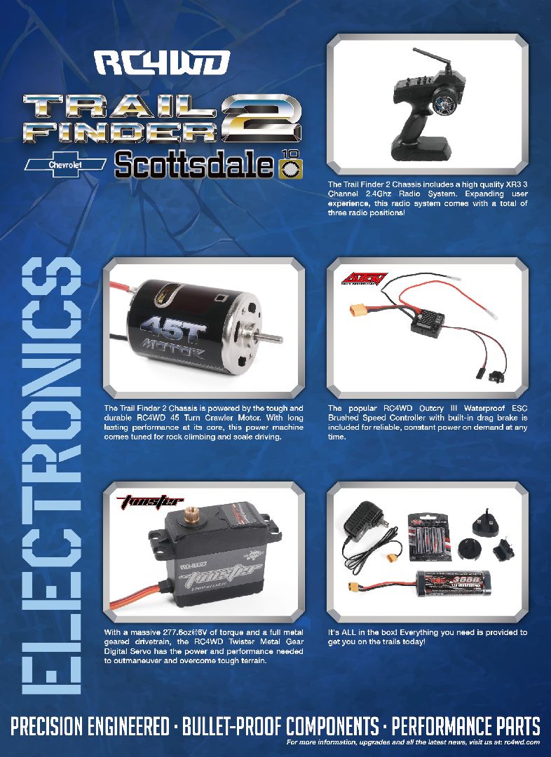 RC4WD Trail Finder 2 "LWB" RTR w/Chevy K10 Hard Body Set RC4WD Trail Finder 2 "LWB" RTR w/Chevy K10 Hard Body Set