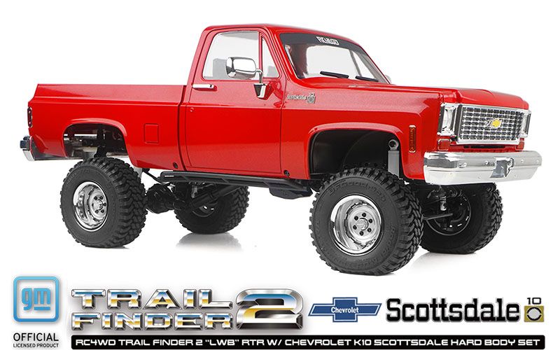 RC4WD Trail Finder 2 "LWB" RTR w/Chevry K10 Hard Body Set (Red)