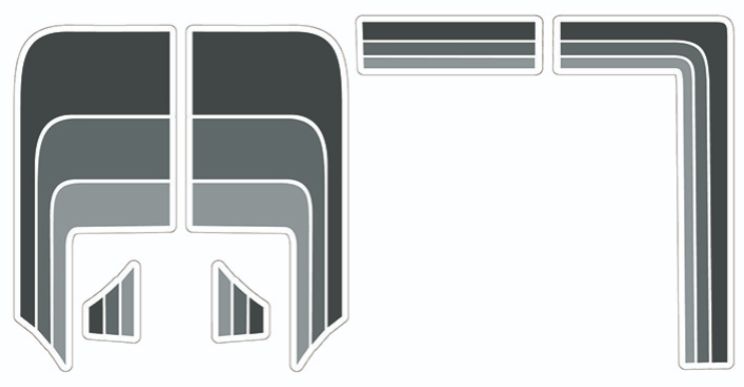 RC4WD Toyota 79-81 Body Decals - Grey