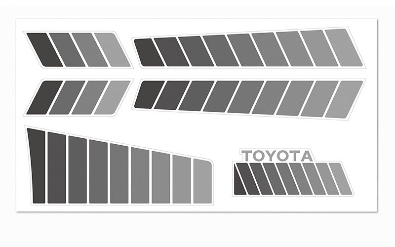 RC4WD Toyota 84-85 Body Decals (Grey)