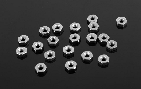 RC4WD Regular M2.5 Silver Nuts (20) - Click Image to Close
