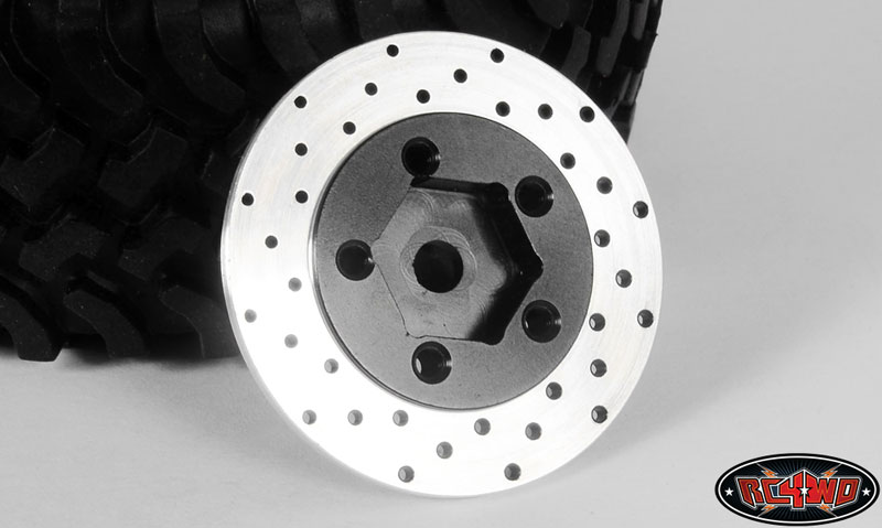 RC4WD 1.9 5 Lug Steel Wheel Hex Hub with Brake Rotor - Click Image to Close