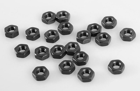 RC4WD Regular M3 Black Nuts (20) - Click Image to Close