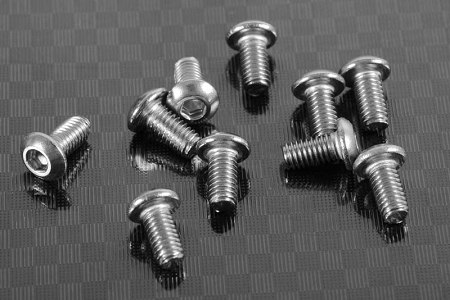 RC4WD Button Head Cap Screws M3 x 6mm (10)