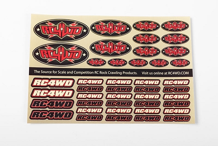 RC4WD Medium Decal Sheet