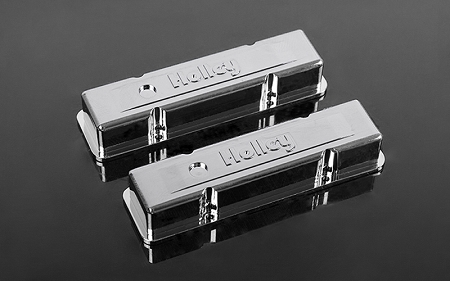 RC4WD 1/10 Holley Chrome Valve Covers for Scale V8 Engine - Click Image to Close