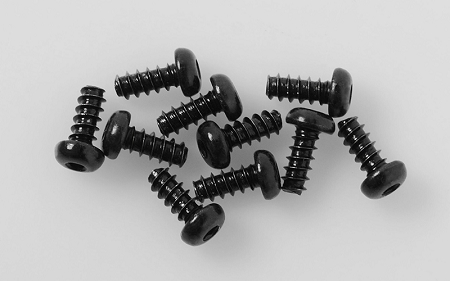 RC4WD Button Head Self Tapping Screws M2.5 X 6mm (Black) - Click Image to Close