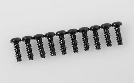 RC4WD Button Head Self Tapping Screws M2.5 X 8mm (Black) - Click Image to Close
