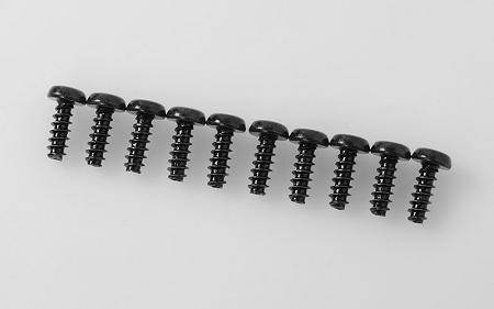 RC4WD Button Head Self Tapping Screws M3 X 8mm (Black)