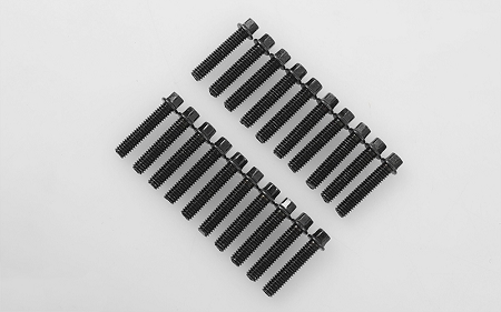 RC4WD Miniature Scale Hex Bolts (M2.5 x 12mm) (Black)