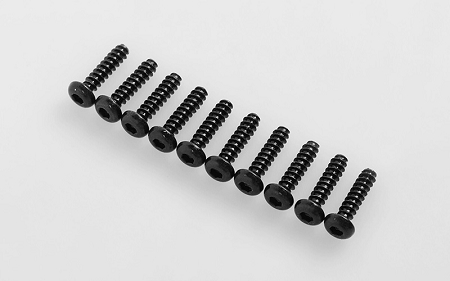 RC4WD Button Head Self Tapping Screws M3 X 12mm (Black)