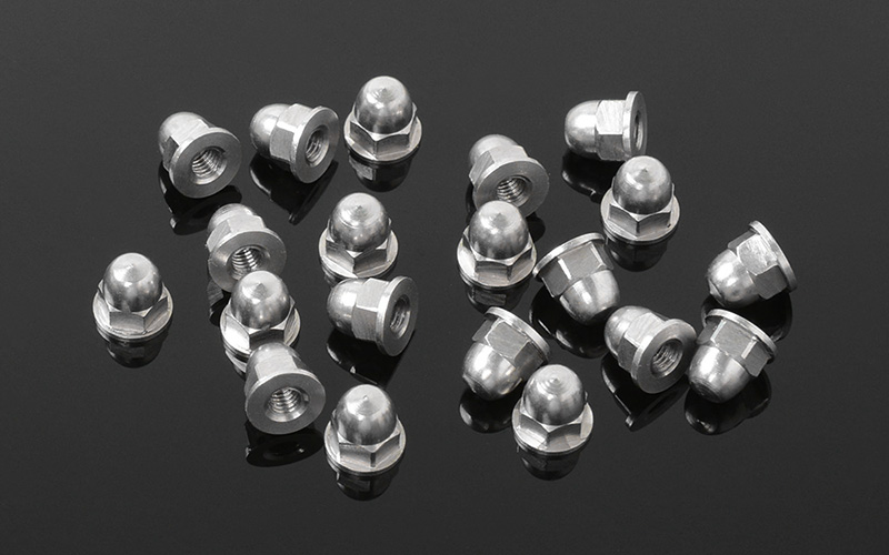 RC4WD M3 Flanged Acorn Nuts (Silver)