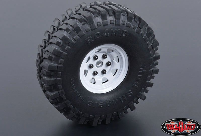 RC4WD 1.55" Stamped Steel Stock Beadlock Wheels (White) (4) - Click Image to Close