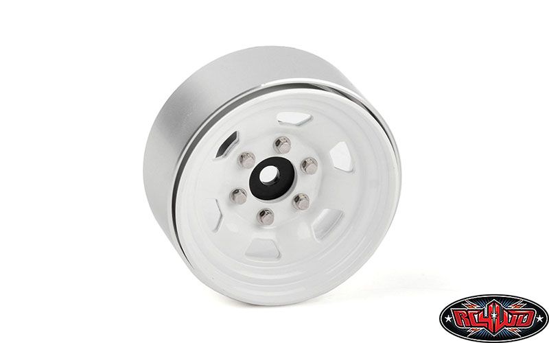 RC4WD 1.7" Stamped Steel Beadlock SR5 Wheels (White/Black) (4)