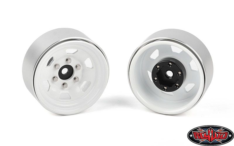 RC4WD 1.7" Stamped Steel Beadlock SR5 Wheels (White/Black) (4) - Click Image to Close